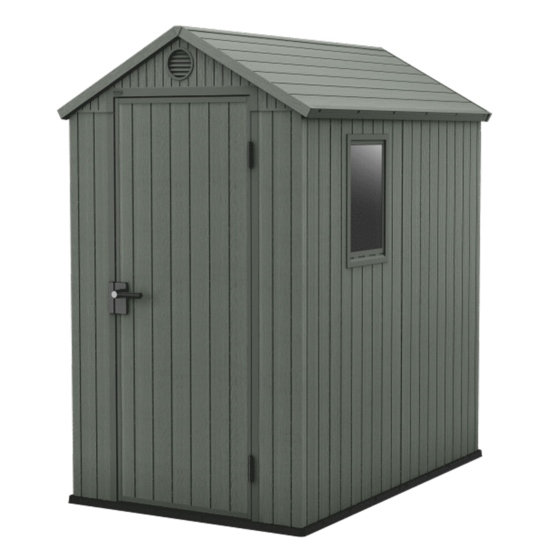 Keter Darwin verde - Caseta para herramientas - Con ventana lateral - 125.8x184.5x205.1 cm