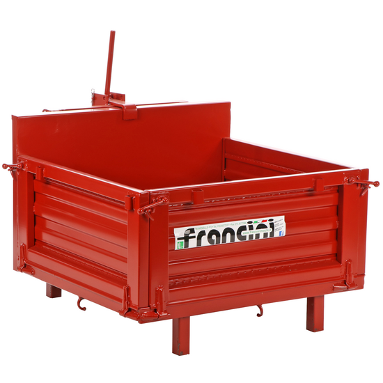 Francini P 100 - Caj&oacute;n de transporte para tractor - Basculante - 3 laterales abatibles