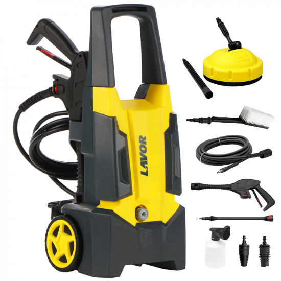 Lavor Dive Plus 135 - Hidrolimpiadora de agua fr&iacute;a + Fregadora y cepillo - M&aacute;x. 135 bar - 390 l/h