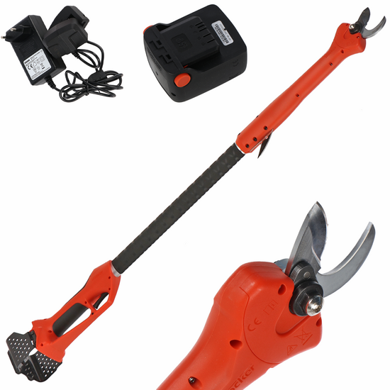 Stocker Magma E-100 TR - Tijera el&eacute;ctrica de poda con p&eacute;rtiga - 21.6V/2.6Ah