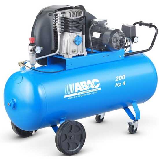 ABAC PRO A39B 200 CT4 - Compresor de aire el&eacute;ctrico monof&aacute;sico de correa - Motor 4 HP - 200 L