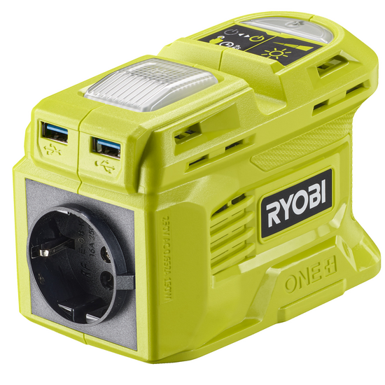 Ryobi RY18BI150B-0 - Inverter 18V - Potencia 150 W - Funci&oacute;n de cargador - BATER&Iacute;A NO INCLUIDA
