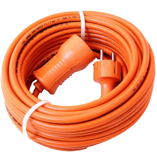Cable el&eacute;ctrico tipo PESADO de 15 m a 3 hilos de cobre secci&oacute;n de 2,5 mm