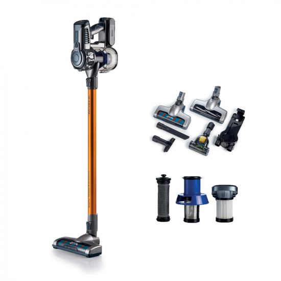 Ariete Digital Lithium Naranja - Escoba el&eacute;ctrica recargable sin cable - Bater&iacute;a de litio 22.2 V/ 2.2 Ah