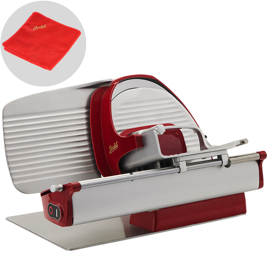 Berkel Home Line Plus 250 Rojo Mate - Cortadora de fiambre con cuchilla de 250 mm