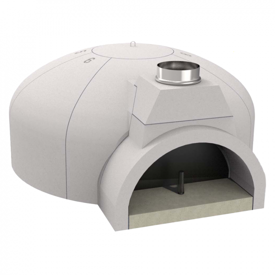 Edilmark FP 120N - Horno de le&ntilde;a de empotrar con superficie de cocci&oacute;n &Oslash; 120 cm - Capacidad de cocci&oacute;n 8 pizzas