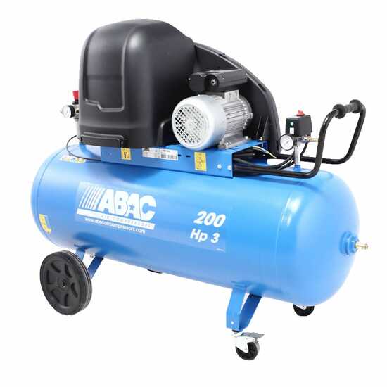 ABAC SILENT A39B 200 CM3 - Compresor de aire el&eacute;ctrico monof&aacute;sico de correa silencioso - Motor 3 HP - 200 L