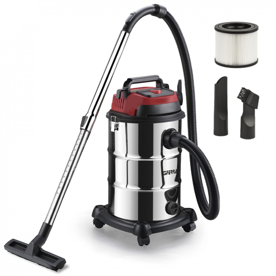 G3 Ferrari Fusto - Aspirador de s&oacute;lidos y l&iacute;quidos - Bid&oacute;n de 30 L