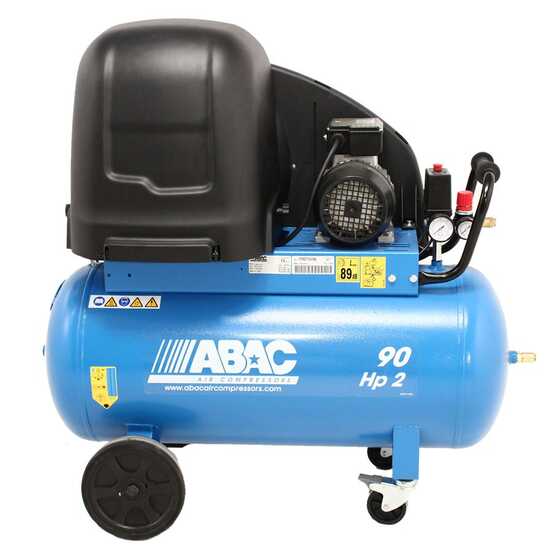 ABAC SILENT A29B 90 CM2 - Compresor de aire el&eacute;ctrico monof&aacute;sico de correa silencioso - Motor 2 HP - 90 L