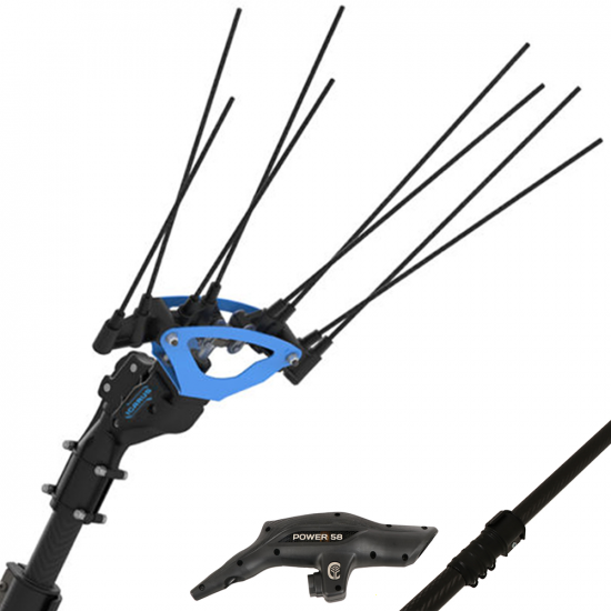 Campagnola Icarus V1 58 - P&eacute;rtiga de carbono 230 cm - Vareador de aceitunas el&eacute;ctrico