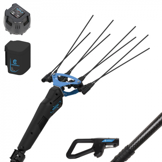 Campagnola MASTER PLUG-IN - P&eacute;rtiga Carbono y Aluminio de 150-220 cm - Vareador de aceitunas el&eacute;ctrico de bater&iacute;a - 21V 5Ah