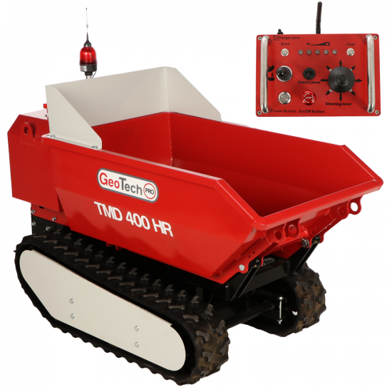 Motocarretilla de bater&iacute;a a control remoto GeoTech-Pro TMD 400 HR - Volteo hidr&aacute;ulico - 400 Kg