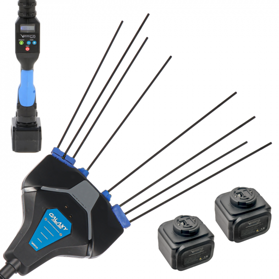 VESCO GALAXY XR21F.1 - Vareador de aceitunas con bater&iacute;as de litio - P&eacute;rtiga fija 250 cm - 2x 21.6V 4.5Ah