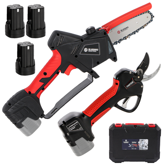 Blue Bird PS23-28+CS23-05A - Kit Tijeras + Podadora de bater&iacute;a - 3x 14.4V 2.5Ah - Di&aacute;metro de corte 12.5 mm - Di&aacute;metro de corte tijeras 28mm