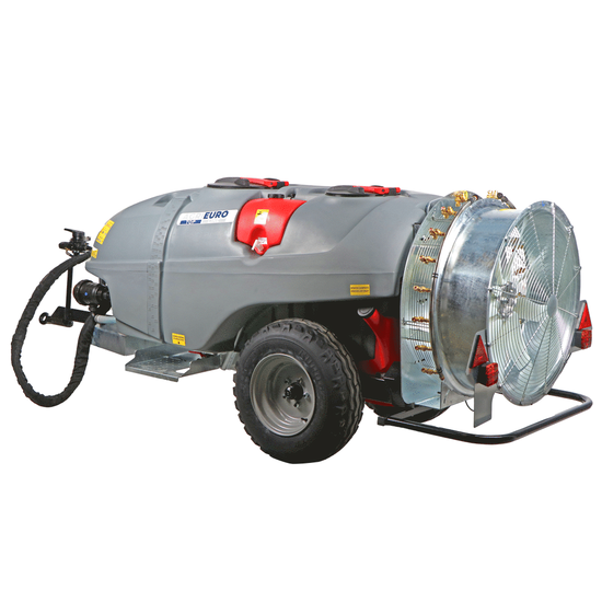 Atomizador de arrastre Gray T Car 1500/90 con enganche para tractor para pulverizaci&oacute;n  - Capacidad 1500L - Bomba AR1203
