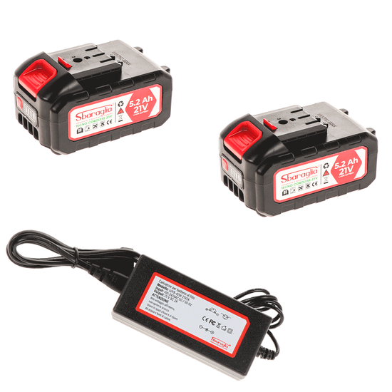 Kit Sbaraglia Tecno Cordless - 2x Bater&iacute;as 21V/5.2 Ah + 1x Cargador