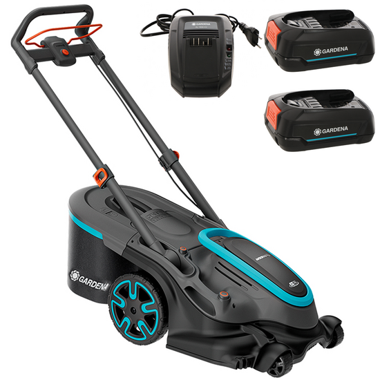 Gardena PowerMax Duo 46/36V P4A - Cortac&eacute;sped de bater&iacute;a - 2x18V 2.5Ah - Corte de 46 cm