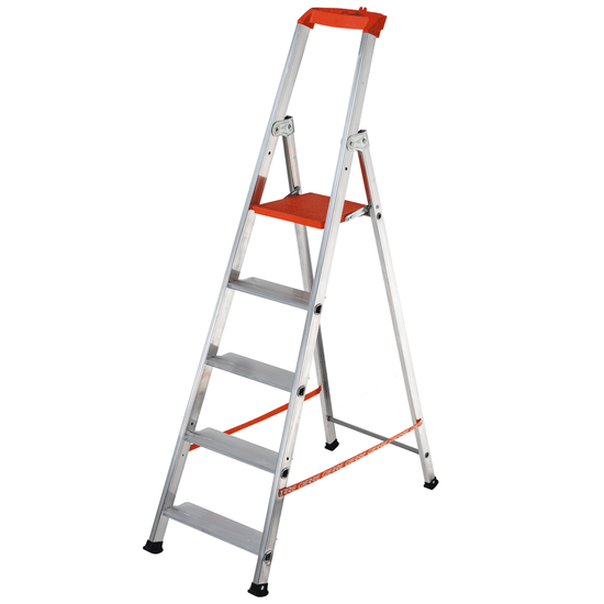 Gierre Stabila AL720DS - 5 pelda&ntilde;os, 1,71 m - Escalera de aluminio con caballete
