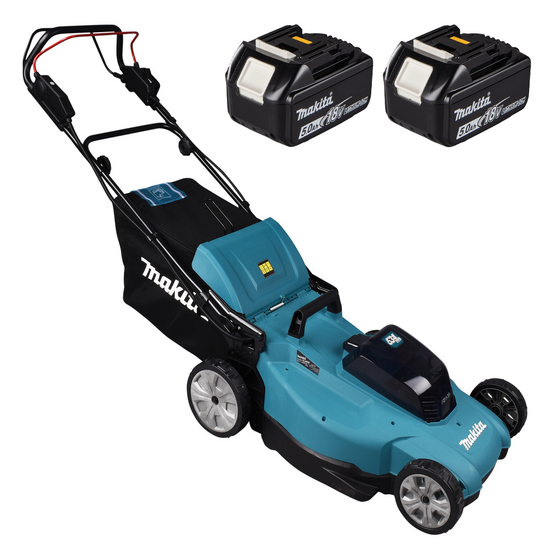 Makita DLM539PT2 - Cortacésped a batería - 36V - Corte 53 cm - 2x 18V 5Ah