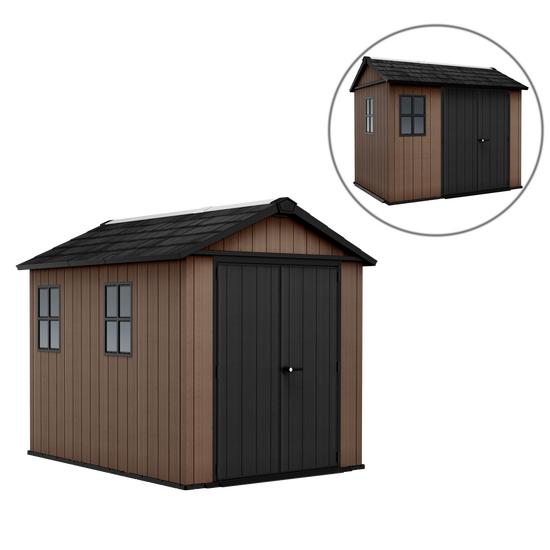 Keter Newton plus 759/975 - Caseta de jard&iacute;n - Con puerta de doble hoja y ventanas