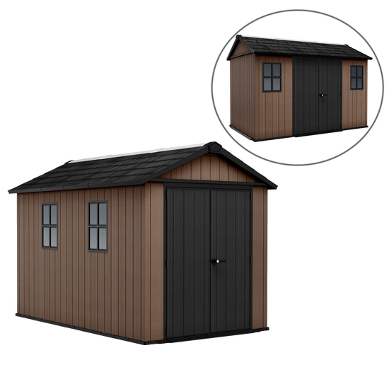 Keter Newton plus 7511/1175 - Caseta de jard&iacute;n - Con puerta de doble hoja y ventanas