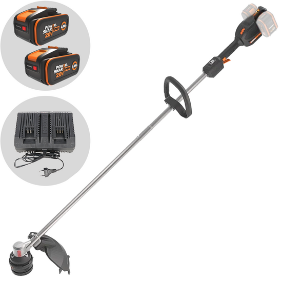 Worx Nitro WG185E - Desbrozadora de batería - 40V - 2x20V/4Ah