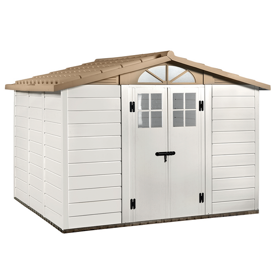 Garofalo Tuscany Evo 280 - Caseta de jard&iacute;n - Con ventanas y puerta de doble hoja - 282.5x242.5x225 cm
