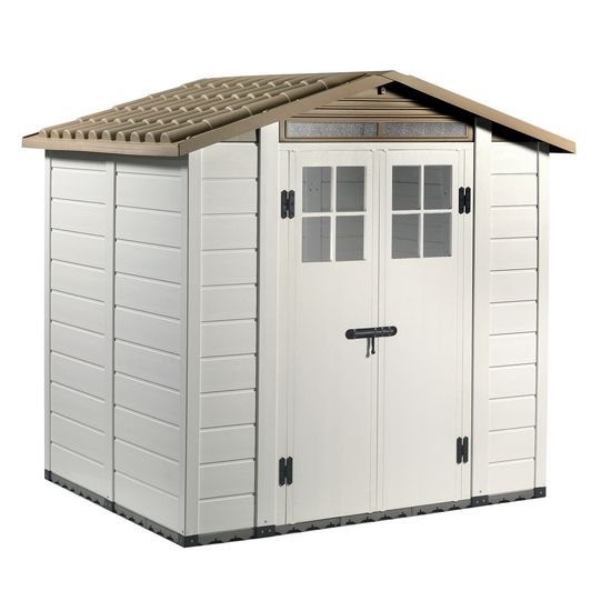 Garofalo Tuscany Evo 200 - Caseta de jard&iacute;n - Con ventanas y puerta de doble hoja