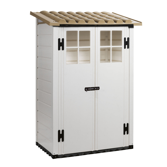 Garofalo Tuscany Evo 100 - Caseta de jard&iacute;n - Con ventanas y puerta de doble hoja
