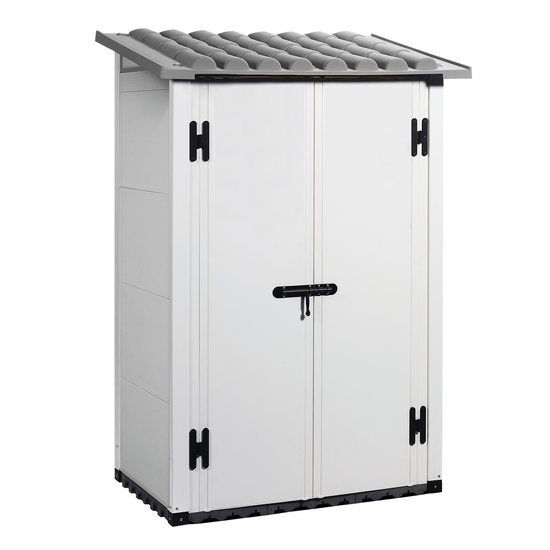 Garofalo Urban 100 - Caseta de jardín - Con puerta de doble hoja - 122.5x82.5x201 cm