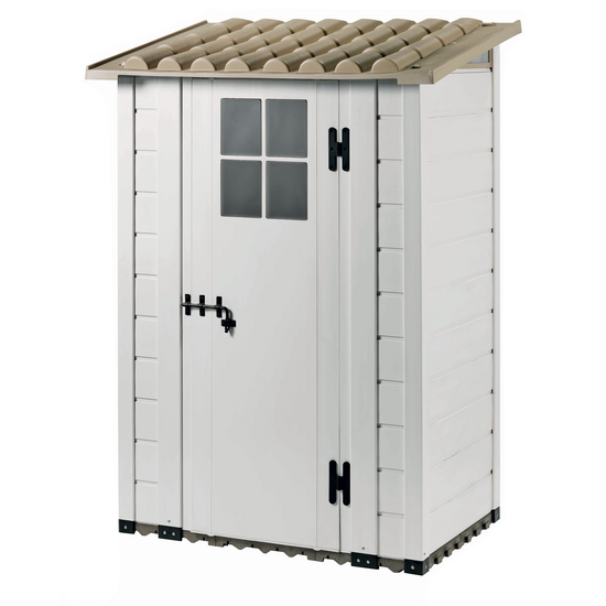 Garofalo Tuscany Evo 100 - Caseta de jard&iacute;n - Con ventana y puerta de una hoja - 122.5x82.5x201 cm