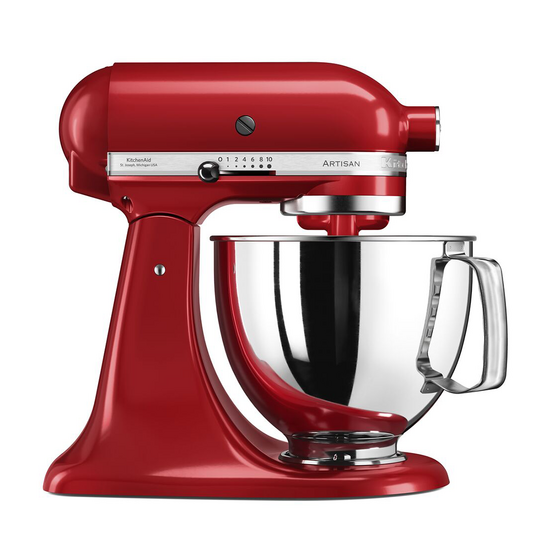 KitchenAid Artisan 5KSM125-EER Rojo Imperial - Amasadora con cabeza inclinable
