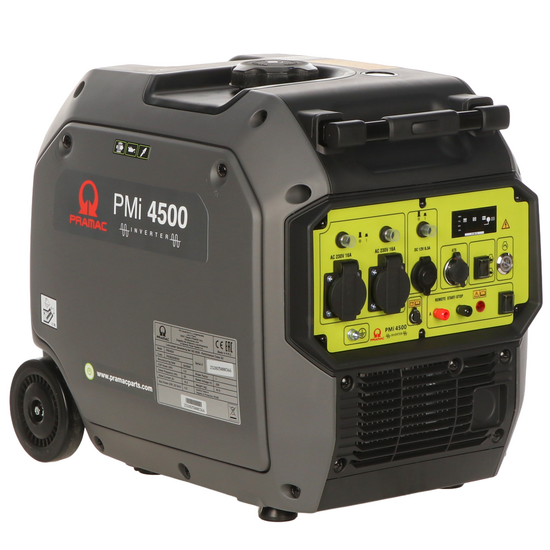 Pramac PMi 4500 - Generador de corriente inverter con ruedas 4,2 kW - Continua 3,8 kW Monof&aacute;sica