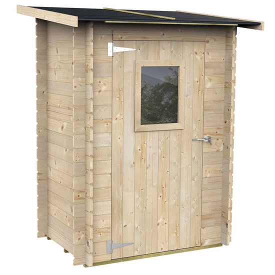 Alce Hobby 146x98 - Caseta de jard&iacute;n de madera - Con ventana delantera - 146x98x197 cm