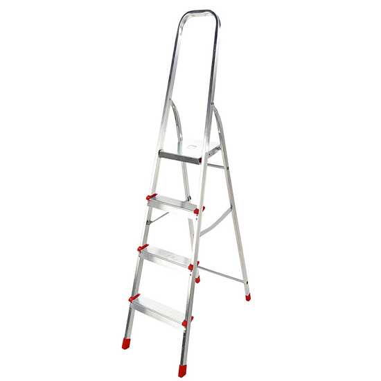 Escalera de aluminio con caballete Alice 4, 4 pelda&ntilde;os, 1,49 m