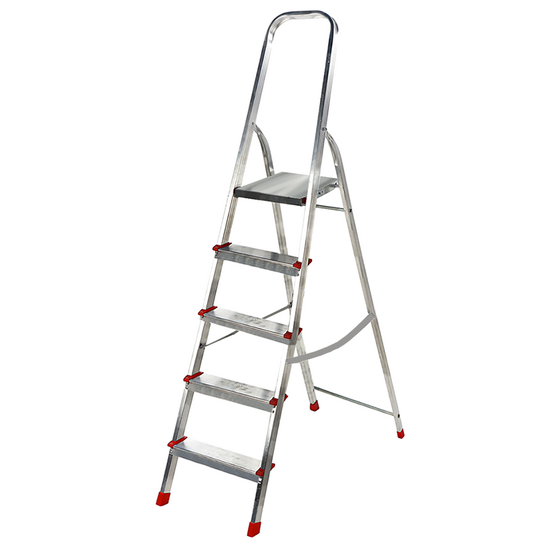 Escalera de aluminio con caballete Alice 5, 5 pelda&ntilde;os, 1,71 m