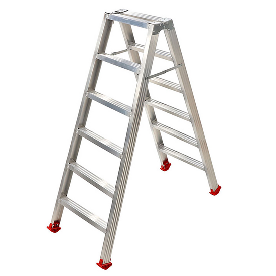 Escalera doble de aluminio 1031, 2x6 pelda&ntilde;os, 1,41 m