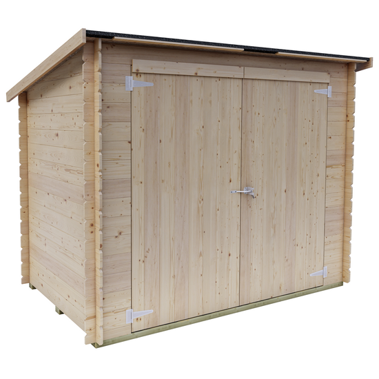 Alce Eureka 218x130 - Caseta de jard&iacute;n de madera - Techo de un agua - 218x130x167 cm