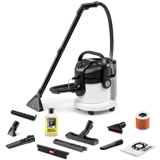 Karcher SE 4 Plus - Lavamoquetas - Aspirador de líquidos - Bidón agua limpia y sucia 4 L - 1000 W