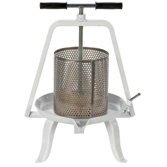 Enotecnica Pillan - Prensa de tornillo para fruta y verdura 9L - Jaula de acero inoxidable