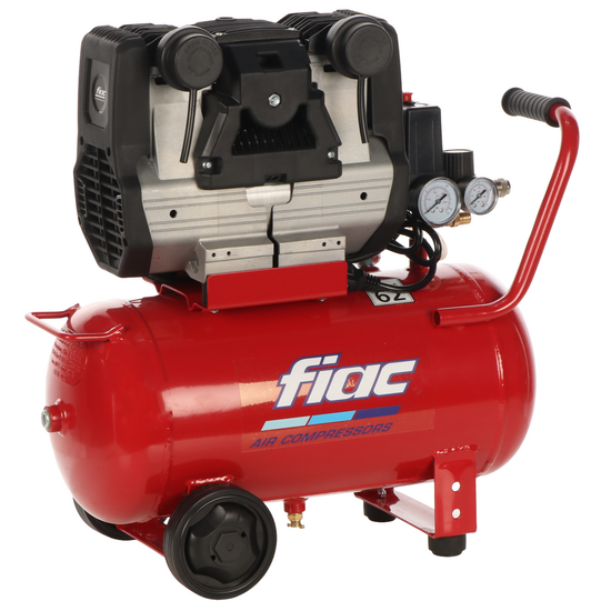 FIAC Xilence 24 XS258 - Compresor de aire el&eacute;ctrico monof&aacute;sico silencioso - Sin aceite - Motor de 2 HP - 24 L