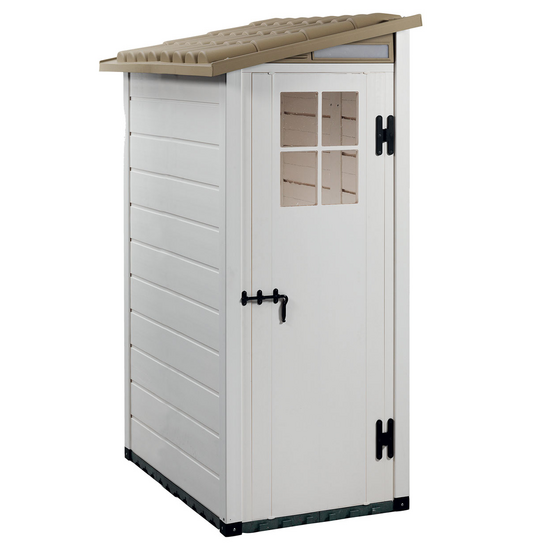 Garofalo Tuscany Evo 100 Terrace - Caseta de jardín - Con ventana y puerta de una sola hoja - 82,5 x 122,5 x 201 cm