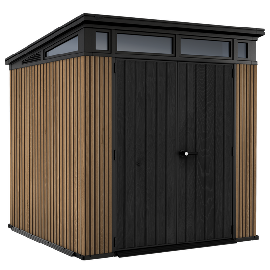 Keter Signature Venetian 7x7 - Caseta de jard&iacute;n - Con puerta de doble hoja - 214x218x226 cm