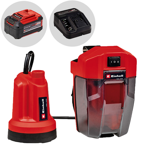 Bomba sumergible para agua limpia Einhell GE-SP 18 LL Li - 18V 5.2Ah y cargador