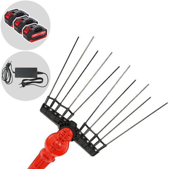 Aima Twigo Cordless - Vareador de aceitunas electrico a batería - Pértiga fija de aluminio - 3 x 21 V 5,2 Ah