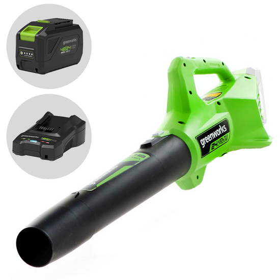 Greenworks G24ABO - Soplador axial de bater&iacute;a 24V 8Ah
