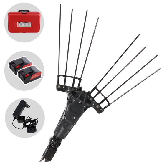 Zanon Karbonium X PRO AL-200 - Vareador de aceitunas de bater&iacute;a - P&eacute;rtiga telesc&oacute;pica 180 - 260 cm - 18V/10Ah
