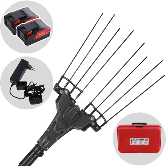 Zanon Murcielago X Lazer AL-300 - Vareador de aceitunas de bater&iacute;a - P&eacute;rtiga telesc&oacute;pica 220 - 350 cm - 18 V 10 Ah