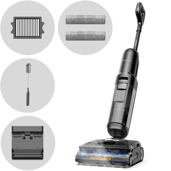 Tineco Floor One S7 Stretch Steam Plus - Fregadora a vapor - 3 en 1: lava, aspira y vaporiza