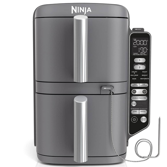 Ninja Double Stack XL SL451EU - Freidora de aire de 9,5 L - Sistema SmartCook